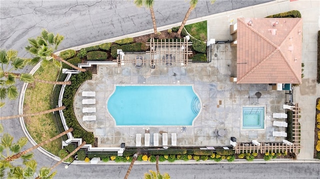 birds eye view of property