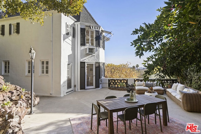 view of patio with an outdoor hangout area