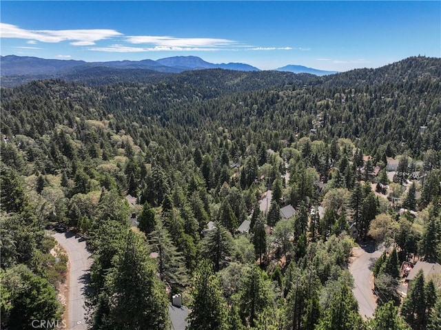 bird's eye view featuring a mountain view