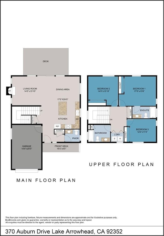 370 Auburn Dr, Lake Arrowhead, CA 92352 - view of home floor plan