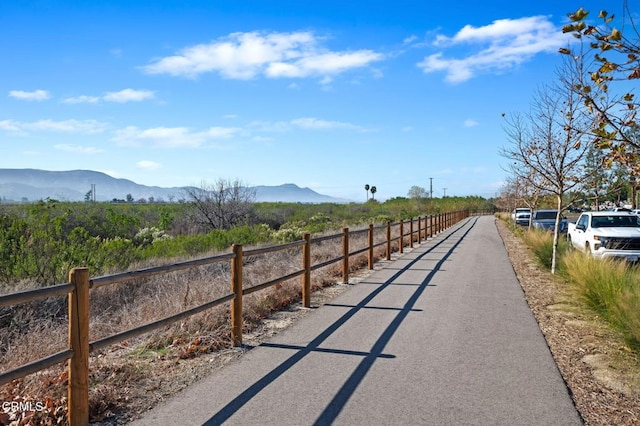 view of street featuring a mountain view