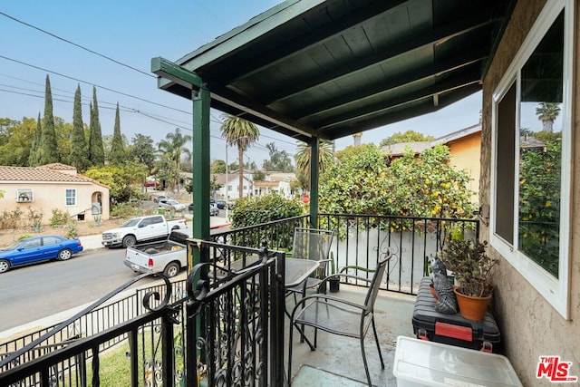 balcony with covered porch