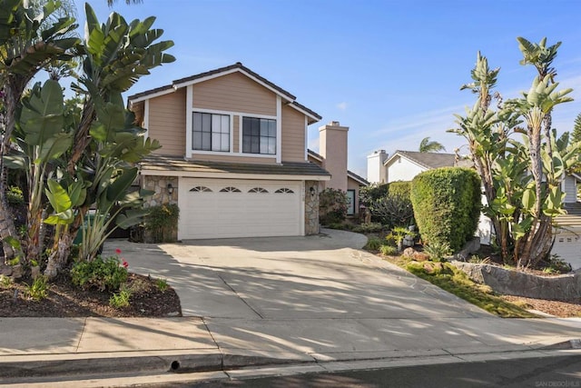 front facade featuring a garage