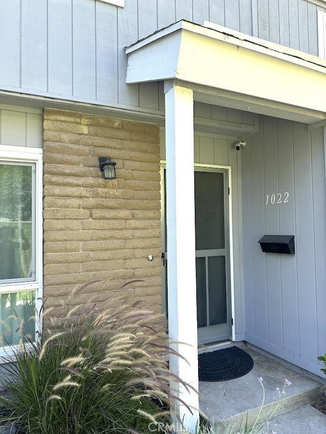 view of doorway to property