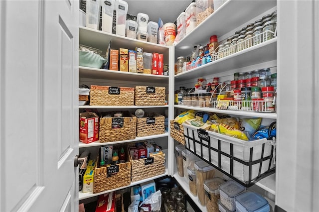 view of pantry