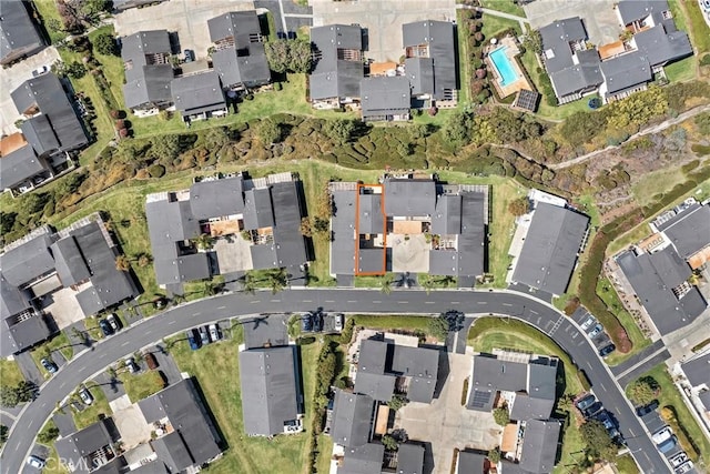 aerial view featuring a residential view