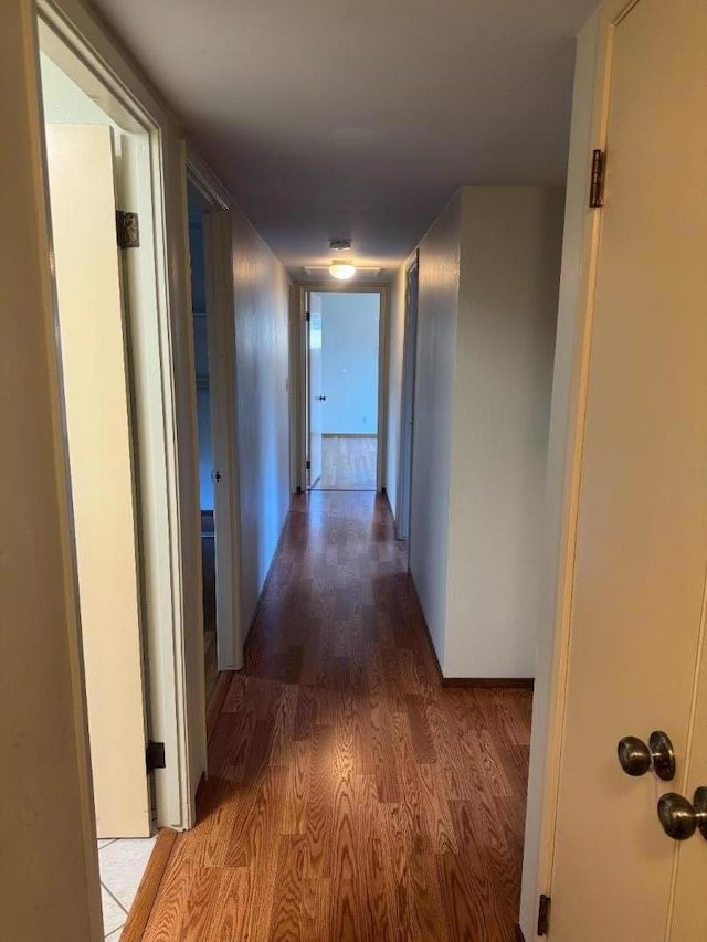 hall featuring hardwood / wood-style floors