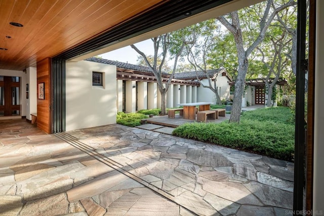 view of patio / terrace featuring french doors