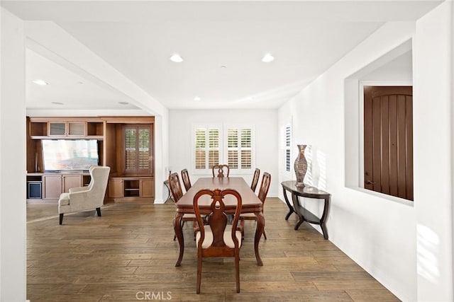 2598 E Temblor Ranch Dr, Brea, CA 92821 - dining area with recessed lighting and hardwood / wood-style flooring