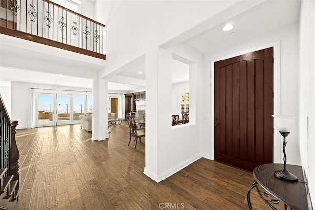 2598 E Temblor Ranch Dr, Brea, CA 92821 - entryway featuring plenty of natural light, dark wood-type flooring, baseboards, and recessed lighting