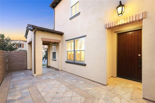 exterior space with a patio area