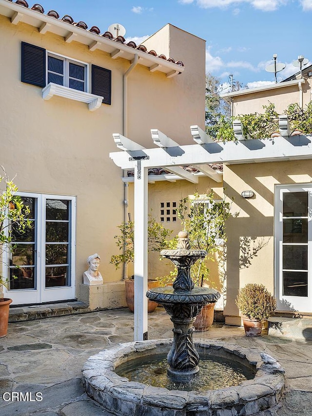 exterior space with french doors