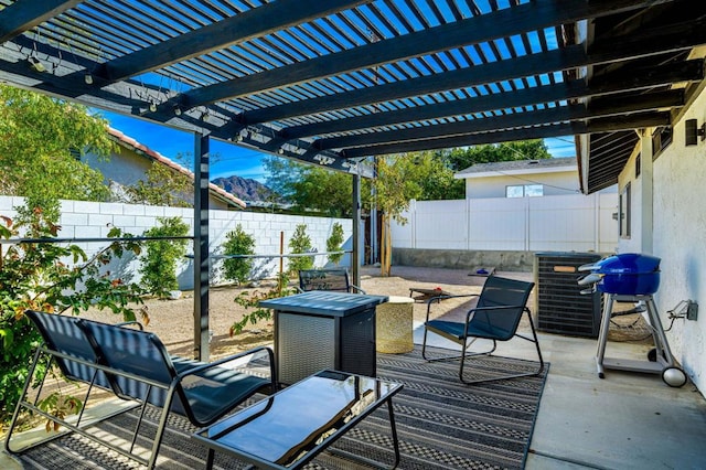 view of patio / terrace with a pergola