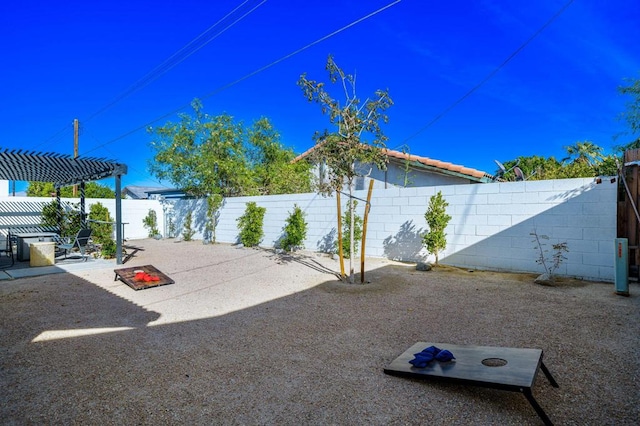 view of patio with a pergola