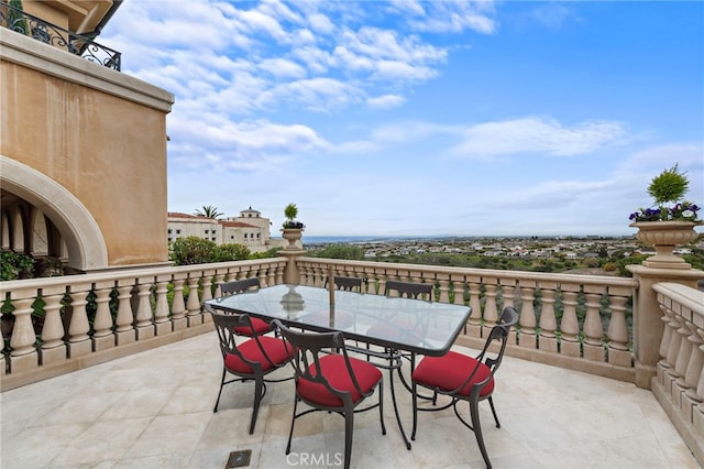 view of patio featuring outdoor dining space