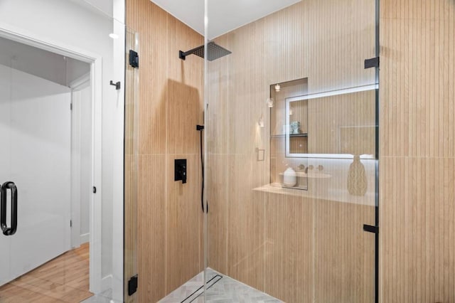 bathroom with walk in shower