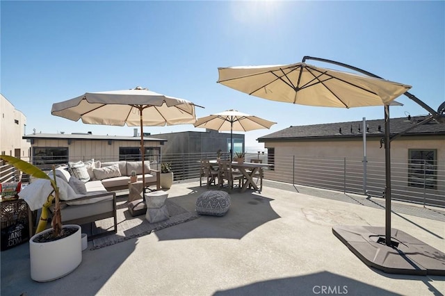 view of patio with an outdoor living space