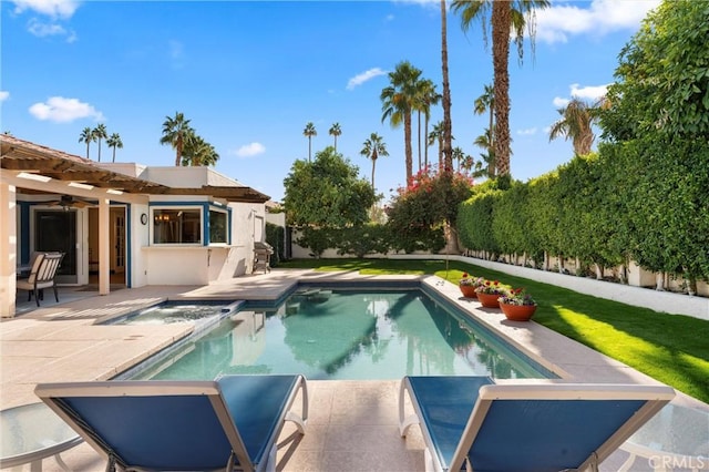 view of pool featuring a patio area