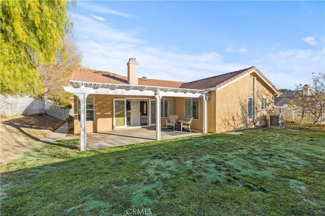 30431 Sunrose Pl, Canyon Country, CA 91387 - rear view of property featuring a chimney, stucco siding, and a patio