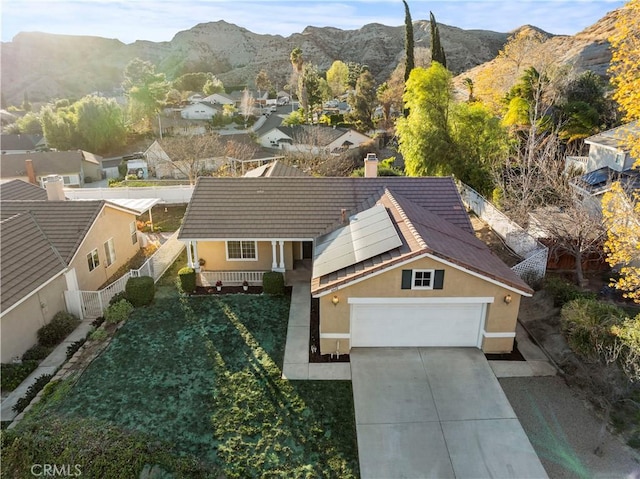 30431 Sunrose Pl, Canyon Country, CA 91387 - aerial perspective of suburban area featuring a mountain backdrop