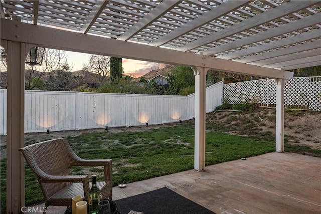 30431 Sunrose Pl, Canyon Country, CA 91387 - fenced backyard featuring a patio area and a pergola