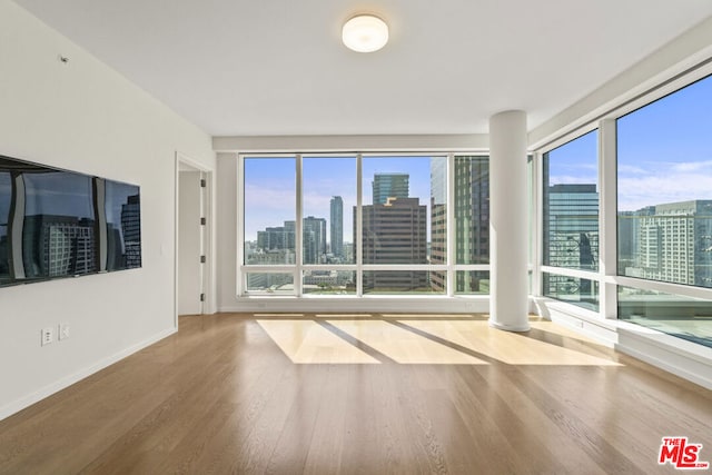 interior space with hardwood / wood-style floors