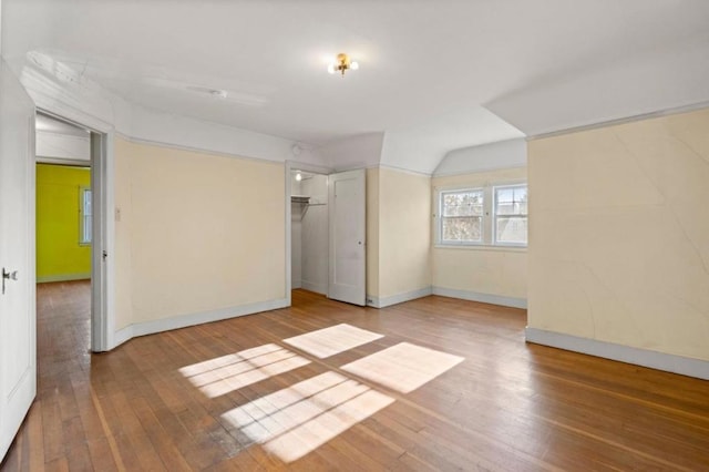 spare room with light hardwood / wood-style flooring