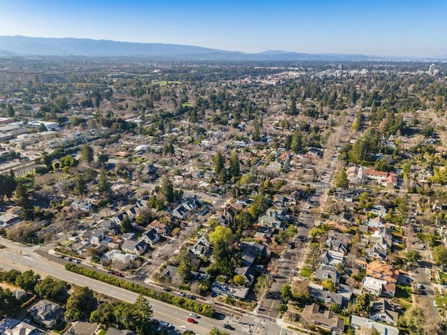 drone / aerial view with a mountain view