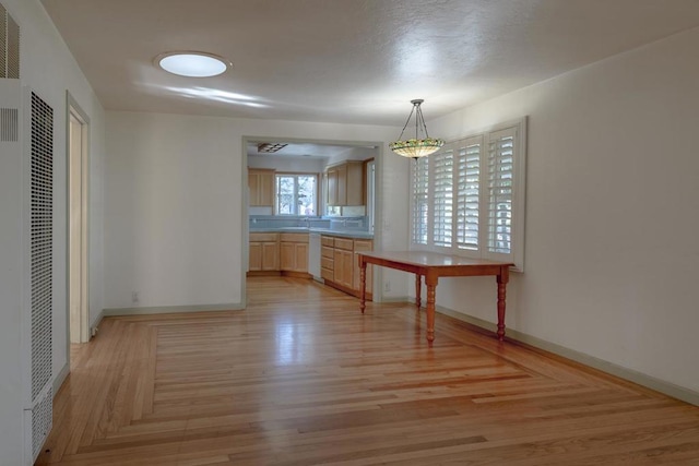 view of unfurnished dining area