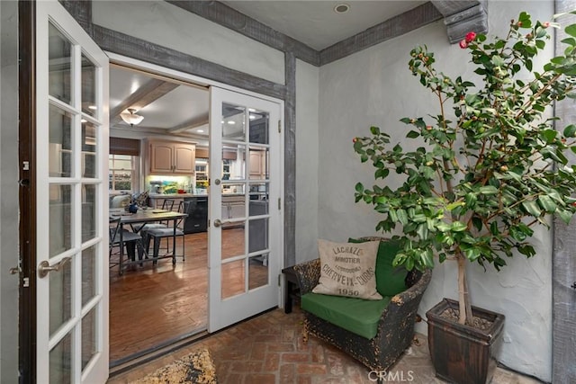 interior space featuring french doors