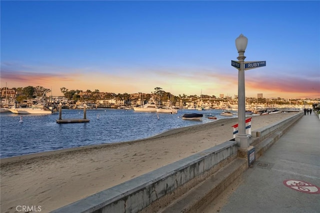 water view with a beach view