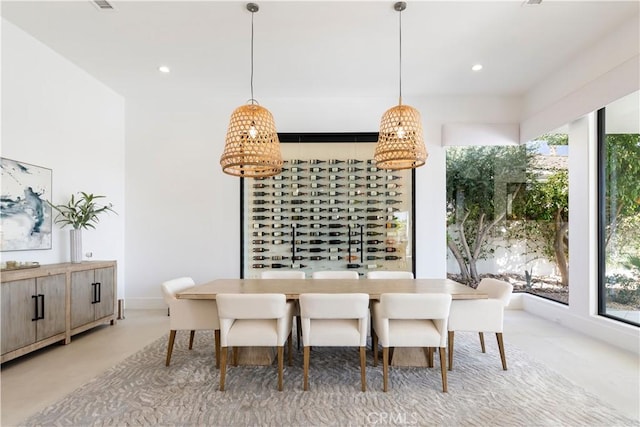 view of dining area