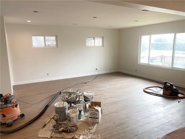 empty room featuring light hardwood / wood-style floors