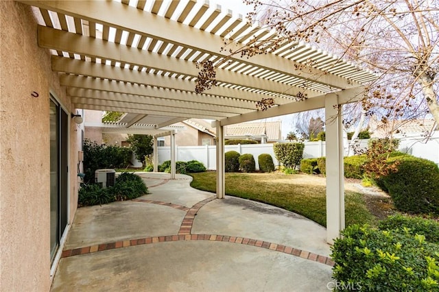 view of patio / terrace with a pergola