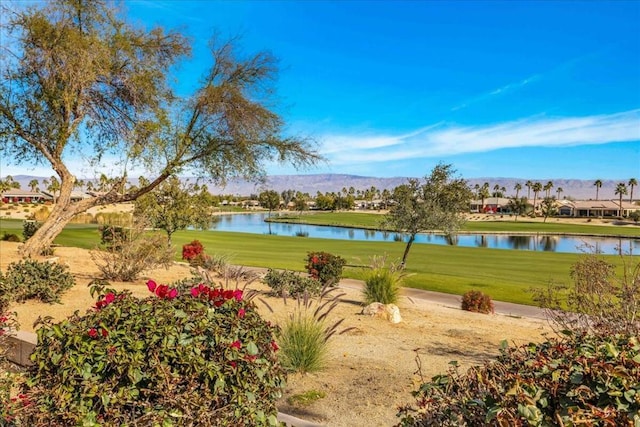 view of water feature featuring a mountain view