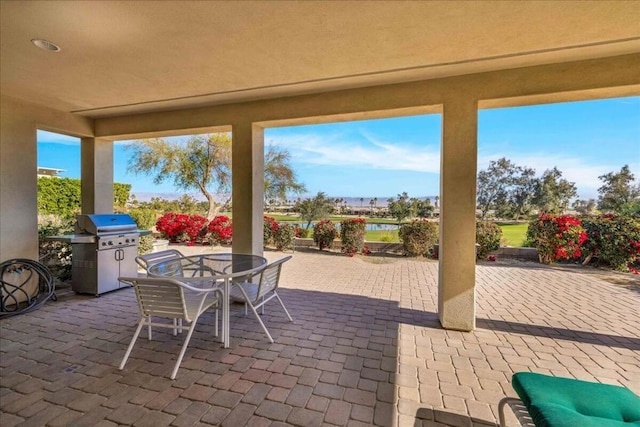 view of patio / terrace featuring grilling area