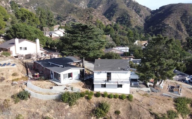 bird's eye view featuring a mountain view