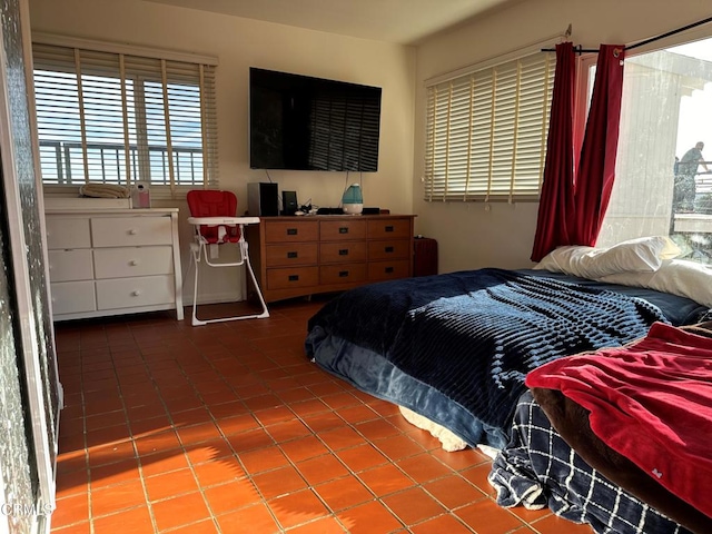 view of tiled bedroom