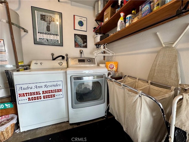 washroom with separate washer and dryer