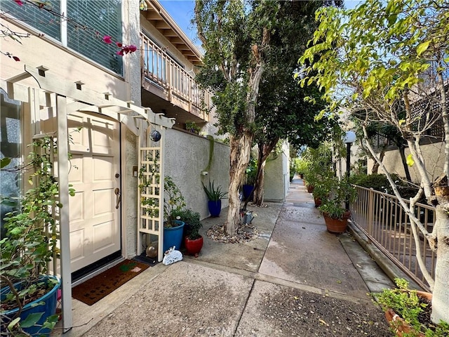 exterior space with a balcony