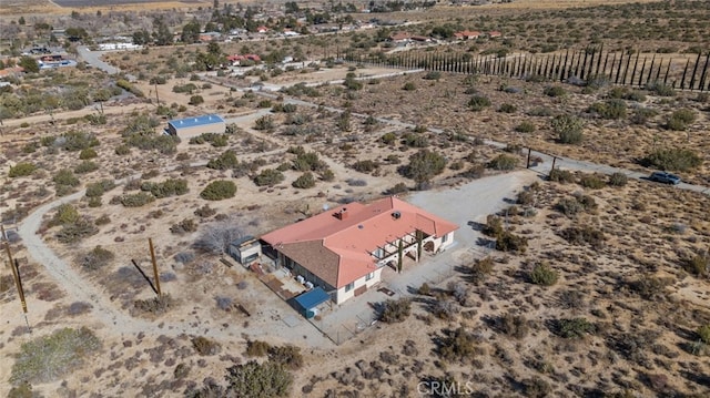 aerial view featuring a rural view