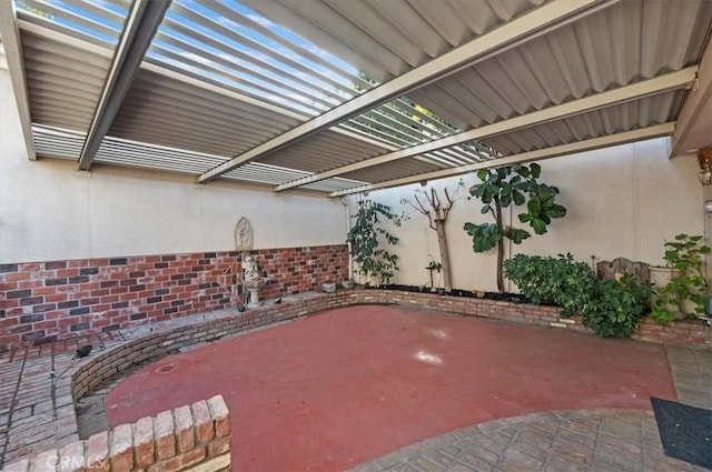 view of patio / terrace with a pergola