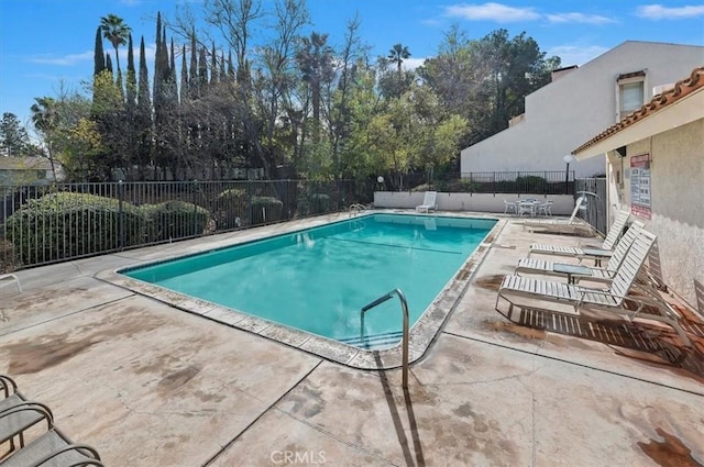 view of pool with a patio