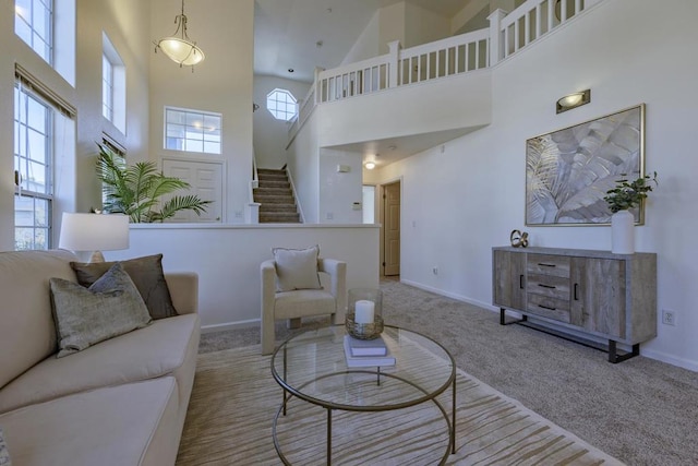 view of carpeted living room