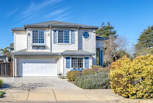 view of front property featuring a garage