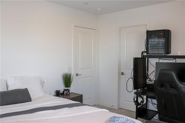 view of carpeted bedroom