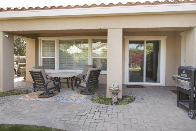 view of patio / terrace featuring area for grilling