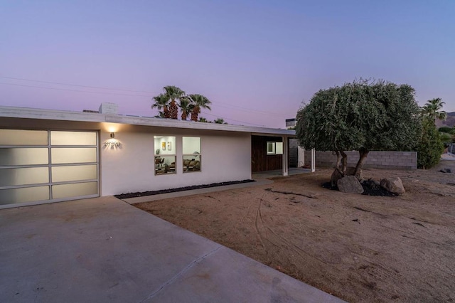 ranch-style house with a garage