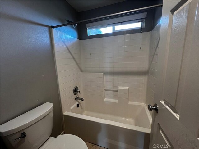 full bath with bathtub / shower combination and toilet