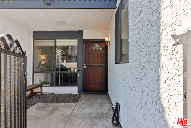 view of doorway to property